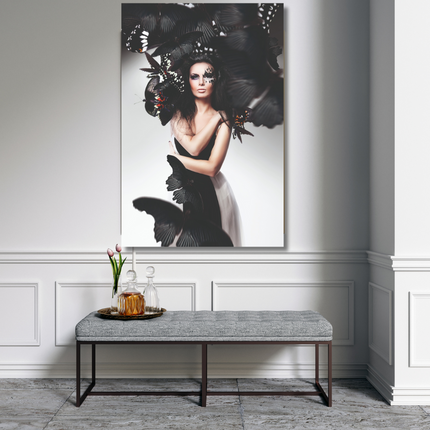 Aluart schilderij 'Black Butterfly'