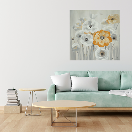 Canvas schilderij 'Mooie klaprozen'