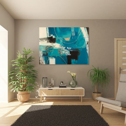 Aluart schilderij 'Abstracte collage'