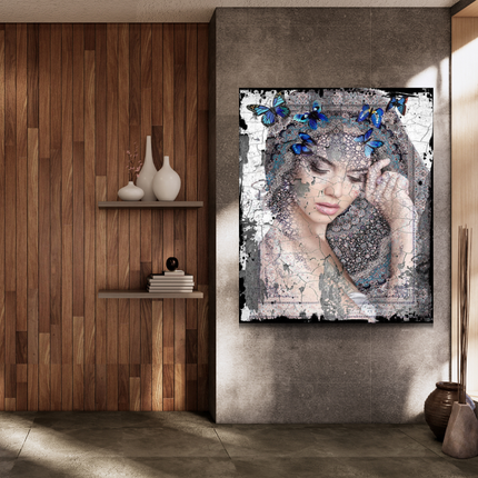 Leather dibond schilderij 'Trustfull'