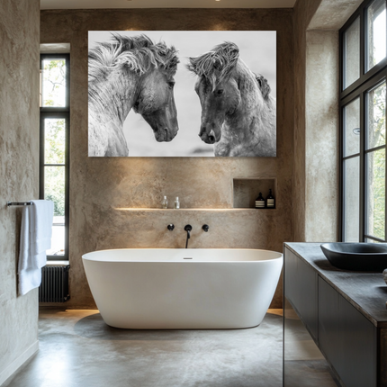 Aluart schilderij 'Horses in the wild'