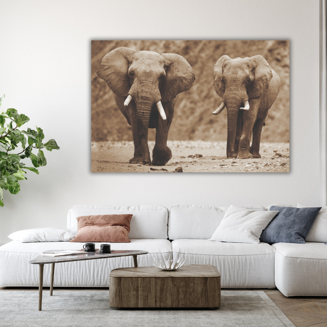 Aluart schilderij 'Afrikaanse olifanten'