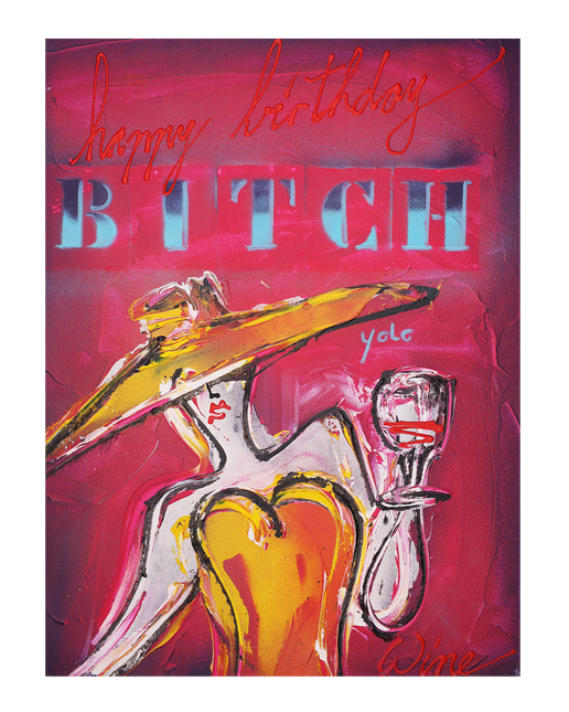 Graffiti art 'Birthday women'