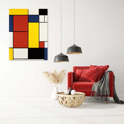 Aluart schilderij 'Abstracte vlakken - Piet Mondriaan'