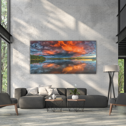 Aluart schilderij 'Magische zonsondergang'