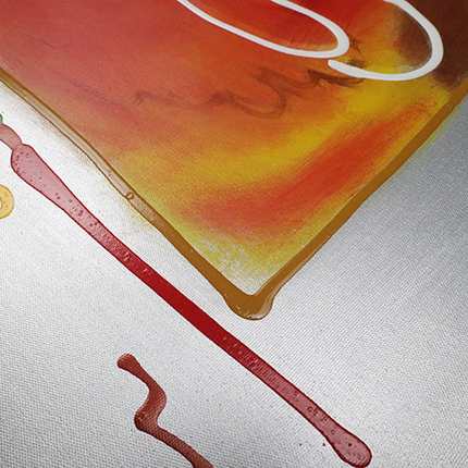 Canvas schilderij 'Abstract gezin'