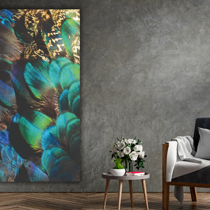 Aluart schilderij 'Pauwenveren'