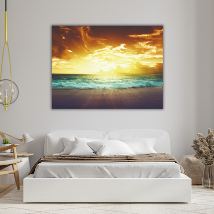 Aluart Schilderij Mondiart 'De zonsondergang'