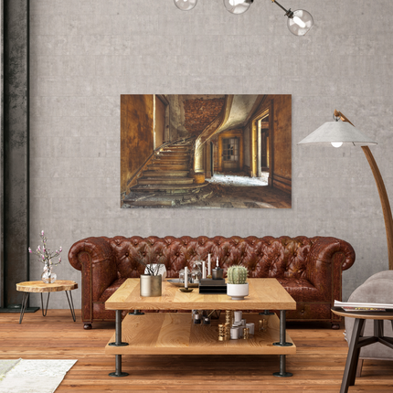 Aluart schilderij 'Old wooden staircase'