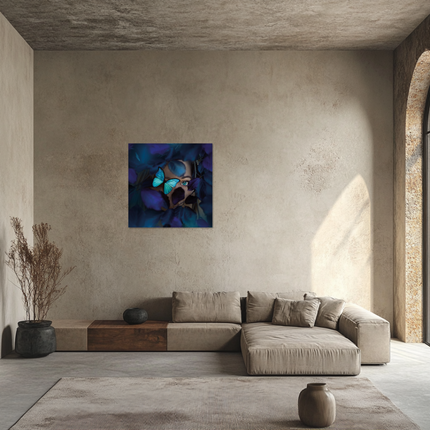 Aluart schilderij 'The Blue Butterfly Woman'