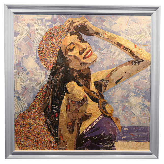 Ingelijste poster 'Woman living the beachlife'