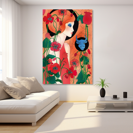 Aluart Schilderij van Ella Tjader 'Zodiac Sign Taurus'