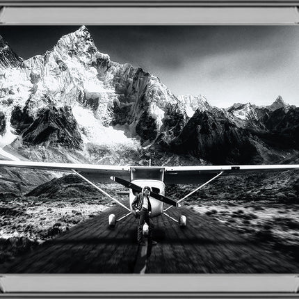 Ingelijste poster 'James Dean airplane'