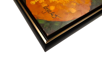 Canvas schilderij 'De charmante vrouw met kat 2.0'
