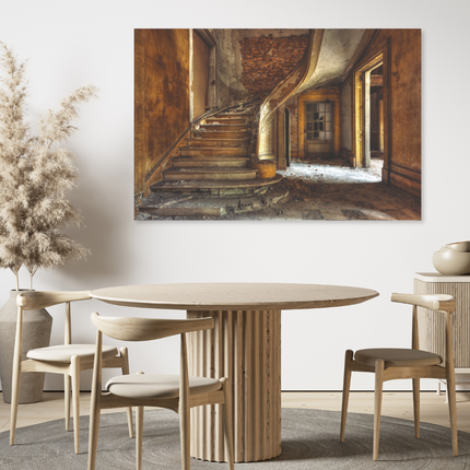 Aluart schilderij 'Old wooden staircase'