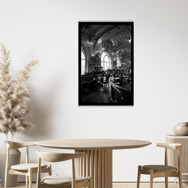 Ingelijste poster 'Chique restaurant'