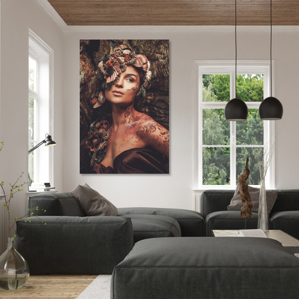 Aluart schilderij 'Dark Flower Woman'