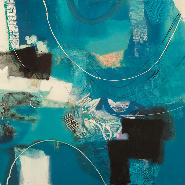 Aluart schilderij 'Abstracte collage'