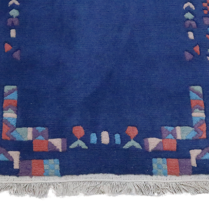 Vloerkleed 'Blauw met figuurtjes'