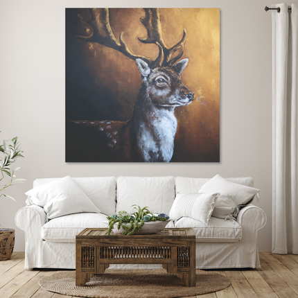 Aluart schilderij 'Pieternel hert'