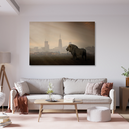 Aluart schilderij 'Lion And The City'