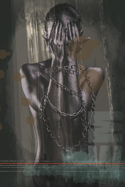 Schilderij 'Tied Woman'