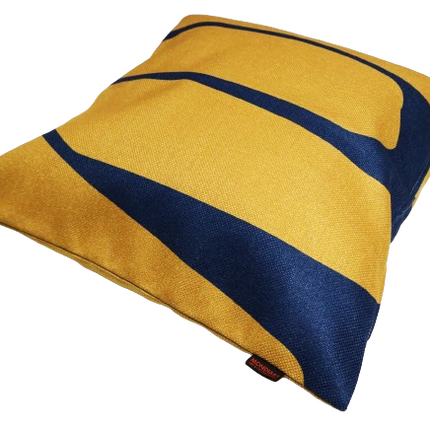 Sierkussen 'Geel en blauw'