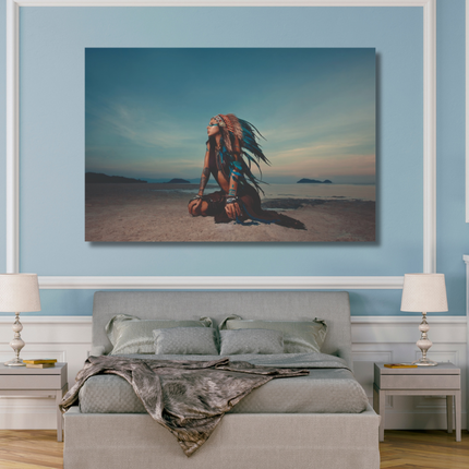 Aluart schilderij ' The Indian woman'