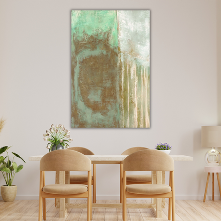 Aluart schilderij 'Abstracte pastel tinten