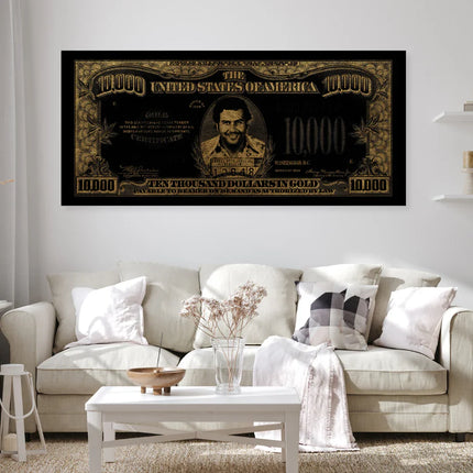 Schilderij 'Ten Thousand Dollars In Gold - Zwart'