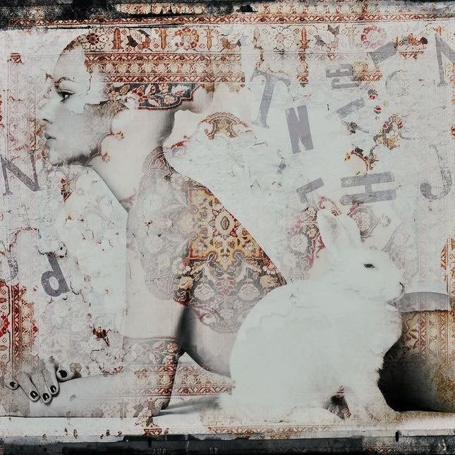 Leather dibond schilderij 'The Woman'