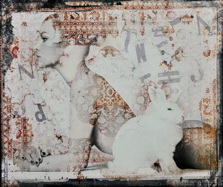 Leather dibond Schilderij 'The Woman'