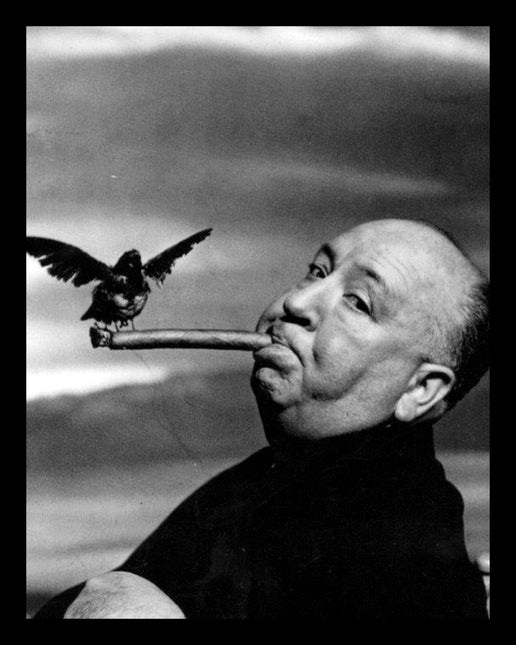 Ingelijste poster 'Philippe Halsman - Alfred Hitchcock