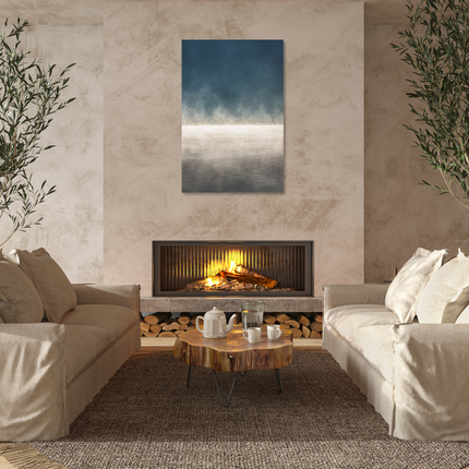 Aluart schilderij 'Morning fog at the Lake'