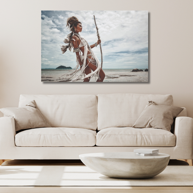 Aluart schilderij 'Wild boohoo women at beach'
