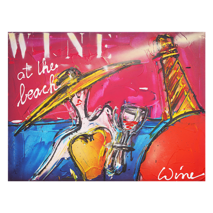 Graffiti art 'Wine at the beach'