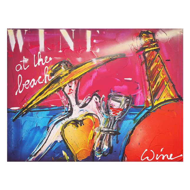 Graffiti art 'Wine at the beach'