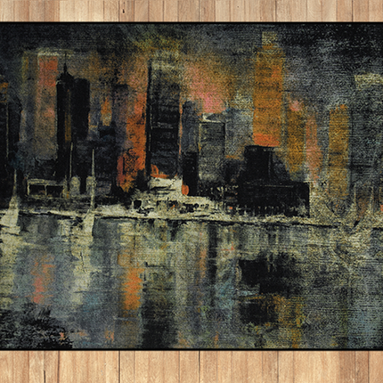 Mondiart vloerkleed 'Abstracte stad'