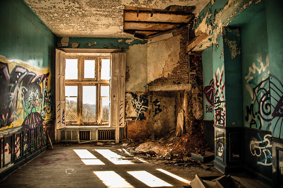 Schilderij 'Urbex Verlaten Kasteel'