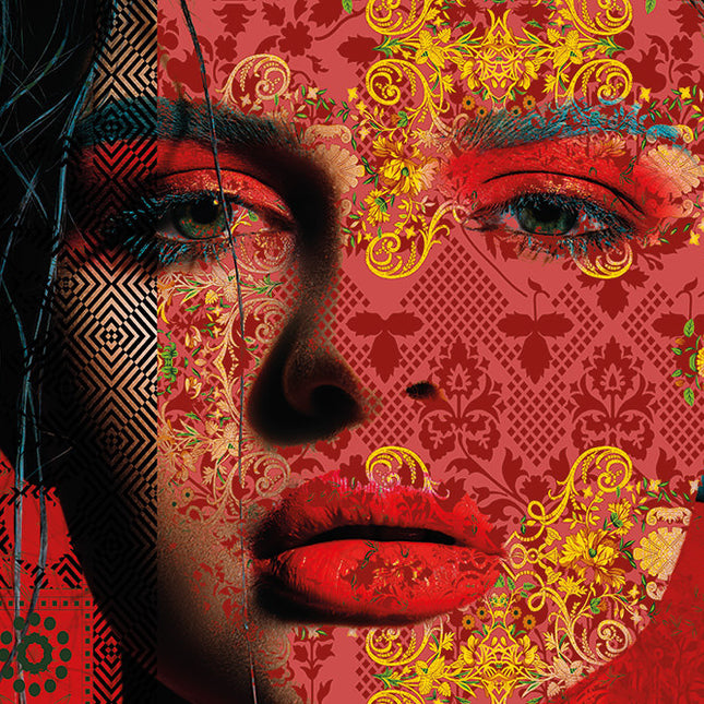 Aluart schilderij 'Multipattern woman'