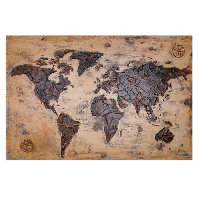 Canvas schilderij 'De wereldkaart'