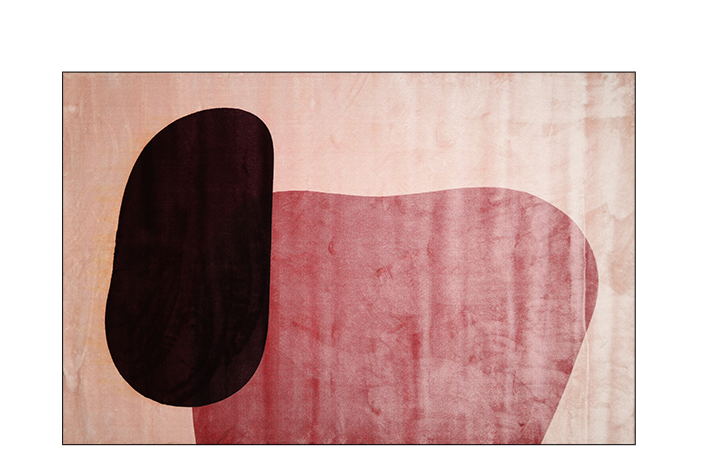 Vloerkleed 'abstract roze'