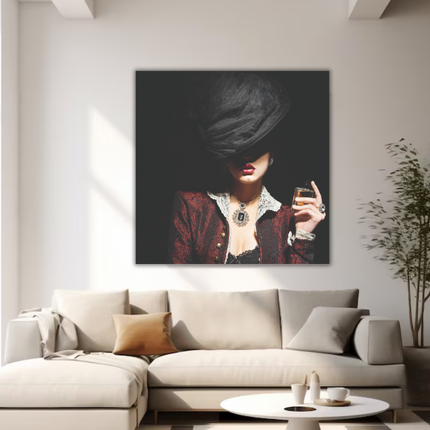 Aluart schilderij 'Woman With Black Hat'