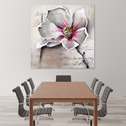 Aluart schilderij 'De Witte Bloem'