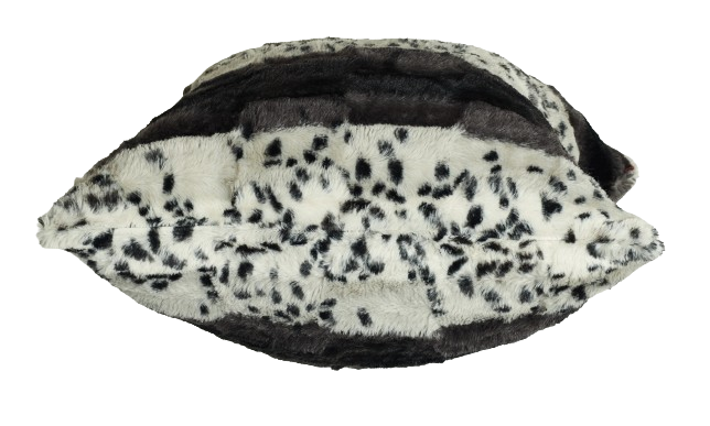Sierkussen 'Zwart-wit fluffy panter'