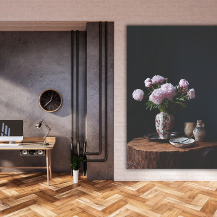 Aluart schilderij 'Pioenrozen'