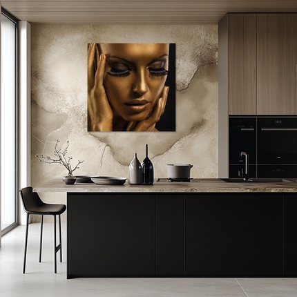 Aluart schilderij 'The Golden Face'