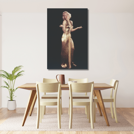 Aluart schilderij 'Marilyn Monroe golden dress'