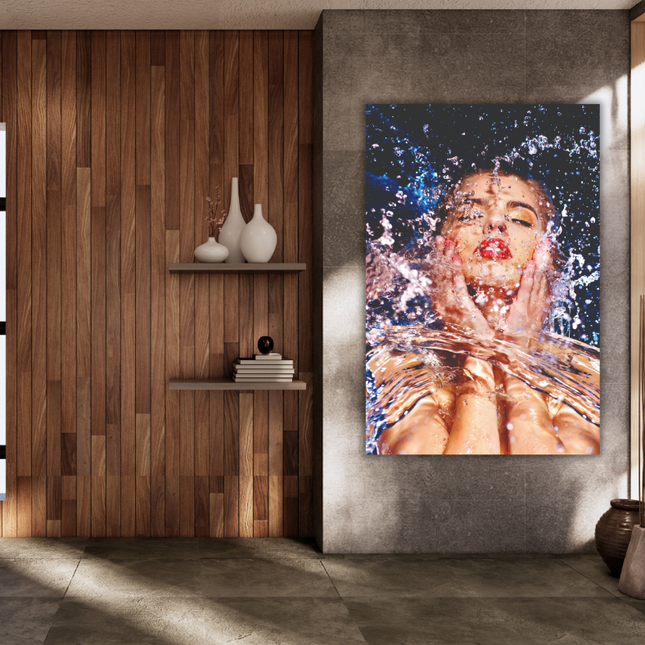 Aluart schilderij 'Splashing Face'
