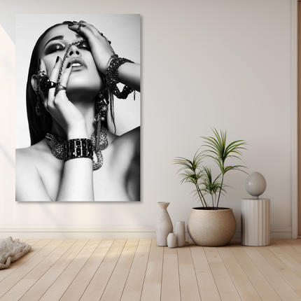 Aluart schilderij 'Vrouw met juwelen'